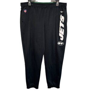 Nike NFL New York Jets Black Sweatpants Mens size 4XL Dri-Fit Drawstring Waist